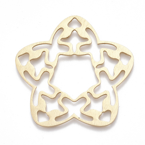 PandaHall Aluminium Filigree Joiners Links, Laser Cut Filigree Joiners Links, Flower, Golden, 48x50x1mm Aluminum Flower
PandaHall Aluminium Filigree Joiners Links, Laser Cut Filigree Joiners Links, Flower, Golden, 48x50x1mm Aluminum Flower