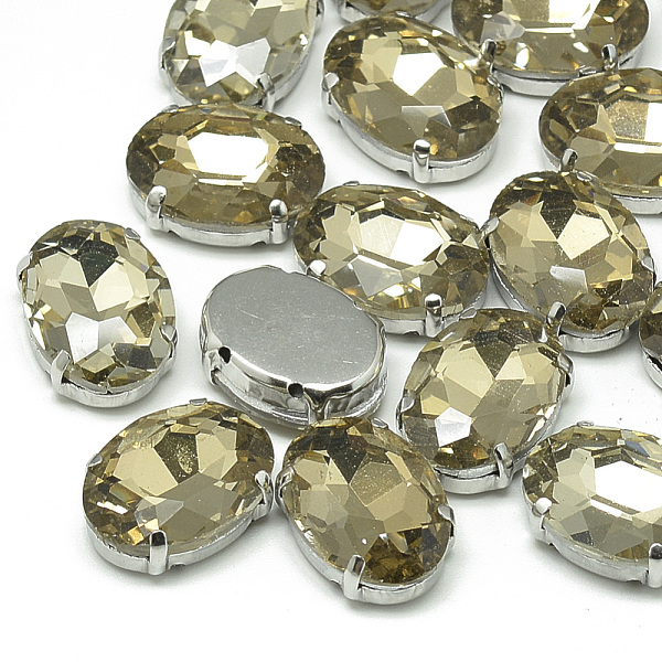 PandaHall Sew on Rhinestone, Multi-strand Links, Glass Rhinestone, with Brass Prong Settings, Garments Accessories, Faceted, Oval, Platinum..., Brown
PandaHall Sew on Rhinestone, Multi-strand Links, Glass Rhinestone, with Brass Prong Settings, Garments Accessories, Faceted, Oval, Platinum..., Brown