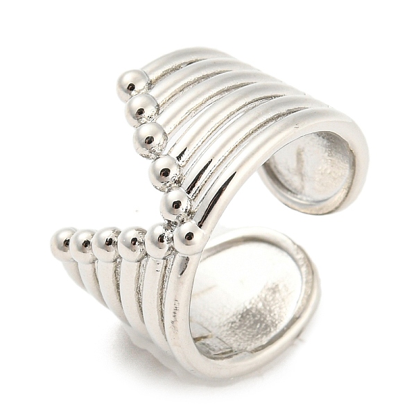 PandaHall Hollow V -Shaped Brass Open Cuff Rings, Lead Free & Cadmium Free, Platinum, US Size 6(16.5mm) Brass
PandaHall Hollow V -Shaped Brass Open Cuff Rings, Lead Free & Cadmium Free, Platinum, US Size 6(16.5mm) Brass