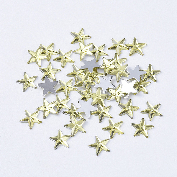 PandaHall Acrylic Rhinestone Flat Back Cabochons, Back Plated, Faceted, Star, Champagne Yellow, 10x1.5mm Acrylic Rhinestone Star Yellow
PandaHall Acrylic Rhinestone Flat Back Cabochons, Back Plated, Faceted, Star, Champagne Yellow, 10x1.5mm Acrylic Rhinestone Star Yellow