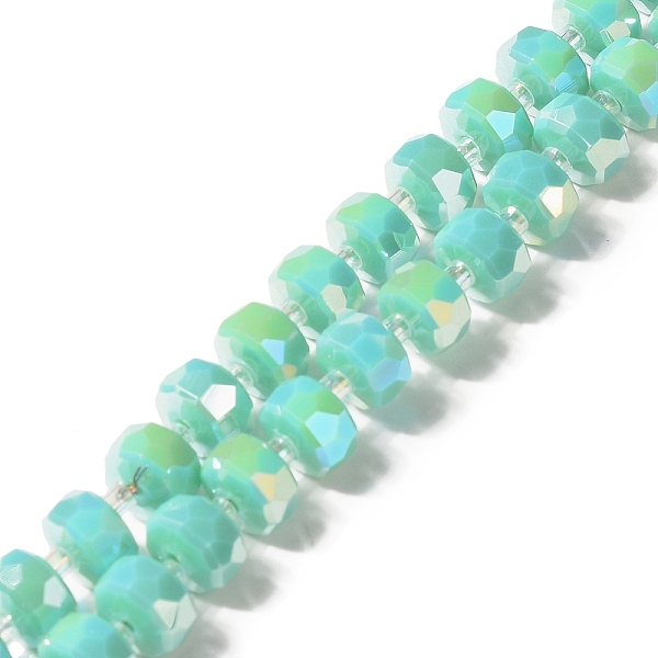 PandaHall Glass Beads Strands, Faceted, Flat Round, Aquamarine, 8x5mm, Hole: 1.2mm, about 80pcs/strand, 21.65 inch(55cm) Glass Flat Round..., Green
PandaHall Glass Beads Strands, Faceted, Flat Round, Aquamarine, 8x5mm, Hole: 1.2mm, about 80pcs/strand, 21.65 inch(55cm) Glass Flat Round..., Green