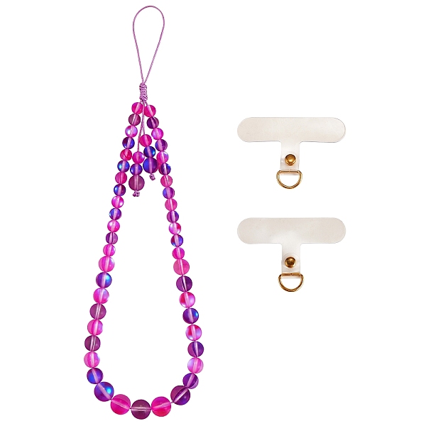 PandaHall Round Synthetic Moonstone Beaded Mobile Straps, Nylon Cord with TPU Mobile Phone Lanyard Patch Mobile Accessories Decor, Blue...
PandaHall Round Synthetic Moonstone Beaded Mobile Straps, Nylon Cord with TPU Mobile Phone Lanyard Patch Mobile Accessories Decor, Blue...