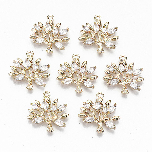 PandaHall Brass Micro Pave Cubic Zirconia Pendants, Light Gold, Long-Lasting Plated, Cadmium Free & Lead Free, Tree, Clear, 18.5x19x3mm...
PandaHall Brass Micro Pave Cubic Zirconia Pendants, Light Gold, Long-Lasting Plated, Cadmium Free & Lead Free, Tree, Clear, 18.5x19x3mm...