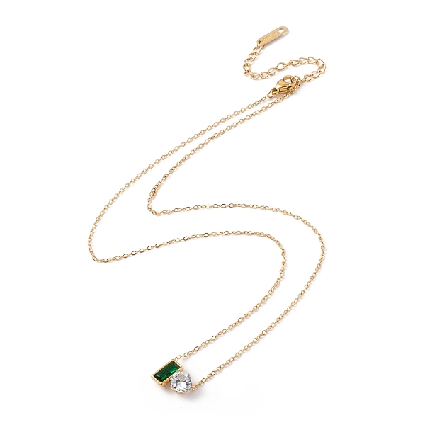 PandaHall Rectangle & Flat Round Cubic Zirconia Pendant Necklace, Ion Plating(IP) 304 Stainless Steel Jewelry for Women, Golden, 16.54 inch..., Clear
PandaHall Rectangle & Flat Round Cubic Zirconia Pendant Necklace, Ion Plating(IP) 304 Stainless Steel Jewelry for Women, Golden, 16.54 inch..., Clear
