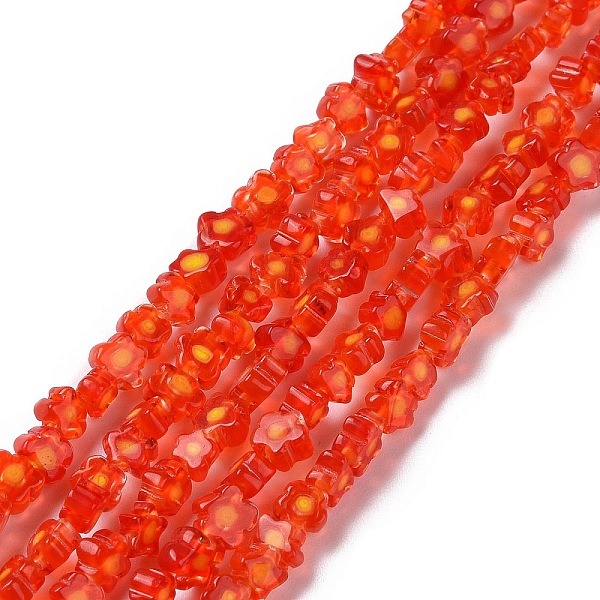 PandaHall Handmade Millefiori Glass Bead Strands, Flower, Red, 3.7~5.6x2.6mm, Hole: 1mm, about 88~110pcs/Strand, 15.75''(40cm) Millefiori...
PandaHall Handmade Millefiori Glass Bead Strands, Flower, Red, 3.7~5.6x2.6mm, Hole: 1mm, about 88~110pcs/Strand, 15.75''(40cm) Millefiori...