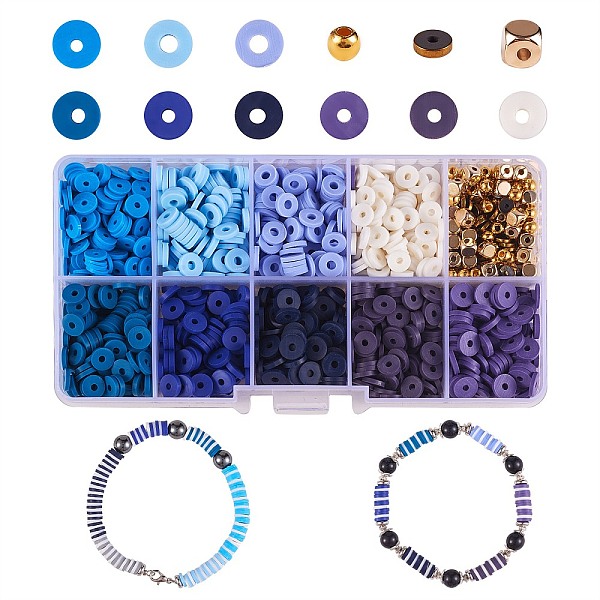 PandaHall 1770Pcs Polymer Clay Beads DIY Jewelry Making Finding Kit, Including Synthetic Hematite & CCB Plastic & Handmade Polymer Clay..., Blue
PandaHall 1770Pcs Polymer Clay Beads DIY Jewelry Making Finding Kit, Including Synthetic Hematite & CCB Plastic & Handmade Polymer Clay..., Blue