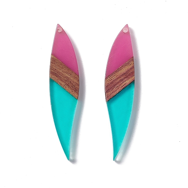 PandaHall Transparent Resin & Walnut Wood Big Pendants, Leaf Charms, Turquoise, 53x11.5x3mm, Hole: 1.8mm Resin+Wood Leaf Green
PandaHall Transparent Resin & Walnut Wood Big Pendants, Leaf Charms, Turquoise, 53x11.5x3mm, Hole: 1.8mm Resin+Wood Leaf Green