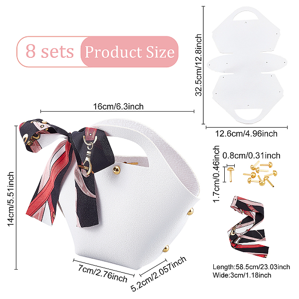 PandaHall BENECREAT 8PCS White Leather Gift Bag, Mini Handbag Candy Box with Colorful Ribbon for Wedding Bridal Shower Birthday Party...
PandaHall BENECREAT 8PCS White Leather Gift Bag, Mini Handbag Candy Box with Colorful Ribbon for Wedding Bridal Shower Birthday Party...