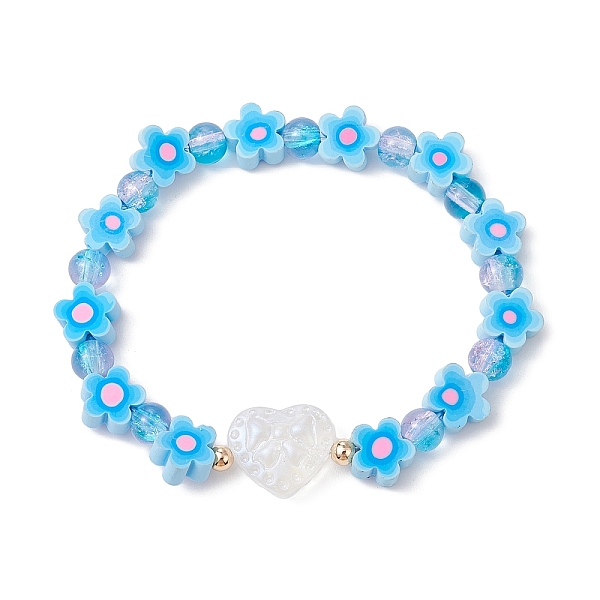 PandaHall Handmade Flower Polymer Clay Stretch Bracelets, Crackle Glass Heart Beaded Bracelets for Women, Sky Blue, Inner Diameter: 2-1/8...
PandaHall Handmade Flower Polymer Clay Stretch Bracelets, Crackle Glass Heart Beaded Bracelets for Women, Sky Blue, Inner Diameter: 2-1/8...