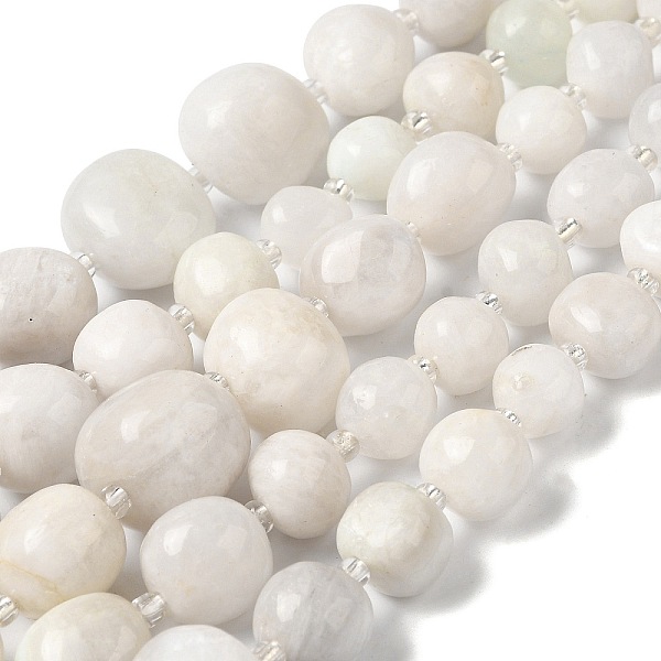 PandaHall Natural White Moonstone Beads Strands, with Seed Beads, Nuggets, Tumbled Stone, 5~11x5~15mm, Hole: 1.2mm, about 39pcs/strand...
PandaHall Natural White Moonstone Beads Strands, with Seed Beads, Nuggets, Tumbled Stone, 5~11x5~15mm, Hole: 1.2mm, about 39pcs/strand...
