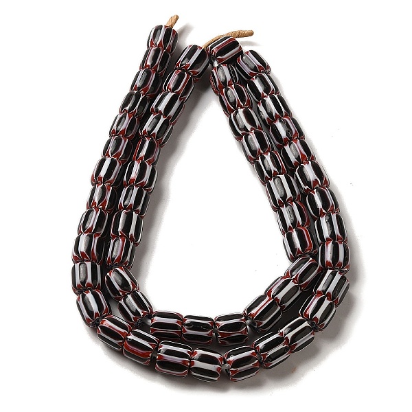 PandaHall Handmade Nepalese Lampwork Beads, Chevron Beads, Column, Black, 10~13x11~13mm, Hole: 2mm, about 54~56pcs/strand, 13.39~14.17''...
PandaHall Handmade Nepalese Lampwork Beads, Chevron Beads, Column, Black, 10~13x11~13mm, Hole: 2mm, about 54~56pcs/strand, 13.39~14.17''...