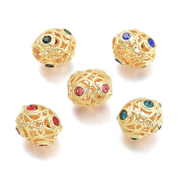 PandaHall Brass Micro Pave Cubic Zirconia Beads, Hollow, Barrel, Real 18K Gold Plated, Mixed Color, 8.5x10mm, Hole: 2.4mm Brass+Cubic..., Multicolor
PandaHall Brass Micro Pave Cubic Zirconia Beads, Hollow, Barrel, Real 18K Gold Plated, Mixed Color, 8.5x10mm, Hole: 2.4mm Brass+Cubic..., Multicolor