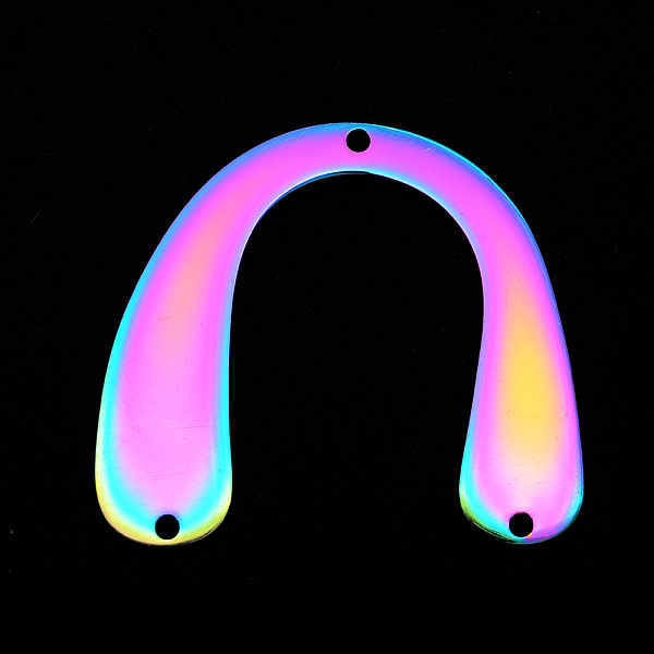 PandaHall 201 Stainless Steel Arch Chandelier Components Links, 3 Hole Links, Laser Cut, Asymmetrical U Shape, Rainbow Color, 32x36x1mm...
PandaHall 201 Stainless Steel Arch Chandelier Components Links, 3 Hole Links, Laser Cut, Asymmetrical U Shape, Rainbow Color, 32x36x1mm...