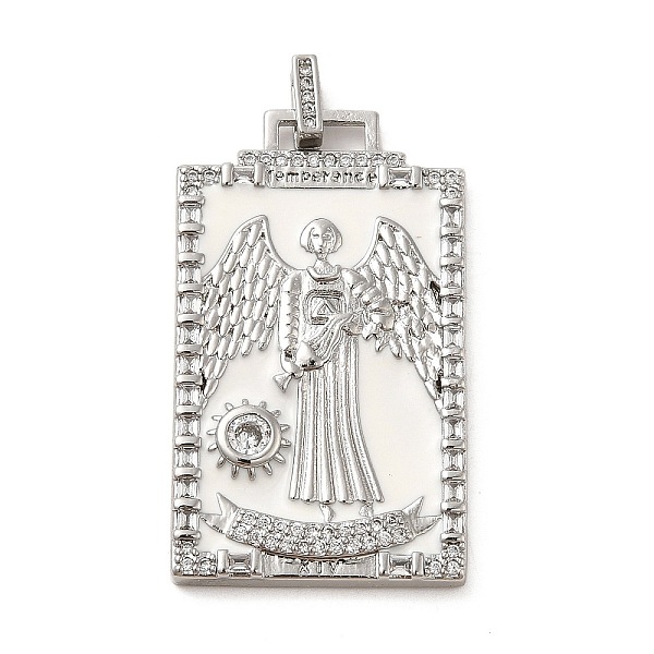 PandaHall Brass Micro Pave Cubic Zirconia Pendants with Enamel, Tarot, White, 39.5x23x2.5mm, Hole: 4.5x2mm Brass+Cubic Zirconia+Enamel Tarot...
PandaHall Brass Micro Pave Cubic Zirconia Pendants with Enamel, Tarot, White, 39.5x23x2.5mm, Hole: 4.5x2mm Brass+Cubic Zirconia+Enamel Tarot...