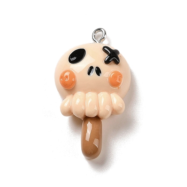 PandaHall Opaque Resin Pendants, Halloween Charms with Platinum Tone Alloy Loops, Beige, Skull Lollipop, 33.5x18.5x9mm, Hole: 1.5mm..., Yellow
PandaHall Opaque Resin Pendants, Halloween Charms with Platinum Tone Alloy Loops, Beige, Skull Lollipop, 33.5x18.5x9mm, Hole: 1.5mm..., Yellow