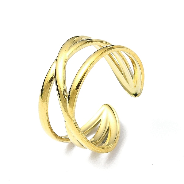 PandaHall Ion Plating(IP) 304 Stainless Steel Open Cuff Ring, Criss Cross Ring, Real 18K Gold Plated, Inner Diameter: 18mm 304 Stainless...
PandaHall Ion Plating(IP) 304 Stainless Steel Open Cuff Ring, Criss Cross Ring, Real 18K Gold Plated, Inner Diameter: 18mm 304 Stainless...