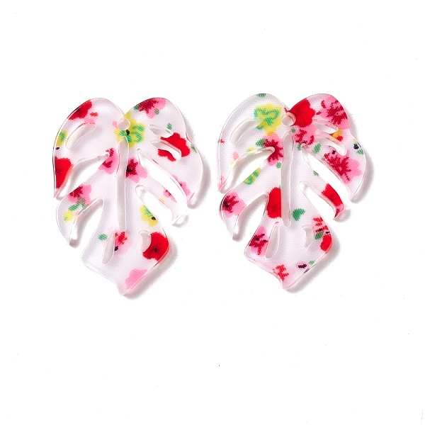 PandaHall Transparent Acrylic Pendants, Monstera Leaf with Flower Pattern, Red, 31x23.5x2mm, Hole: 1.8mm Acrylic Leaf Red
PandaHall Transparent Acrylic Pendants, Monstera Leaf with Flower Pattern, Red, 31x23.5x2mm, Hole: 1.8mm Acrylic Leaf Red