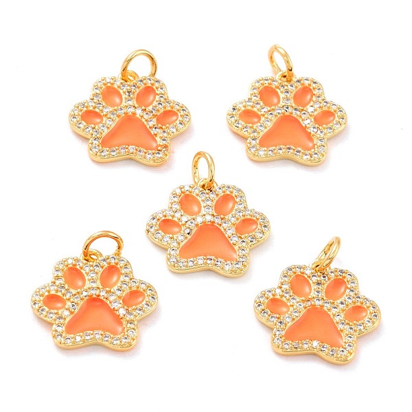 PandaHall Real 18K Gold Plated Brass Micro Pave Cubic Zirconia Charms, with Jump Ring and Enamel, Long-Lasting Plated, Dog Paw Prints..., Orange
PandaHall Real 18K Gold Plated Brass Micro Pave Cubic Zirconia Charms, with Jump Ring and Enamel, Long-Lasting Plated, Dog Paw Prints..., Orange
