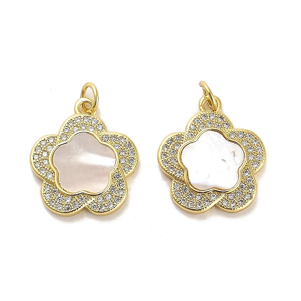 PandaHall Brass Micro Pave Clear Cubic Zirconia Pendants, with Shell, Jump Rings, Real 18K Gold Plated, Flower, 19x17x3mm, Hole: 3.5mm...
PandaHall Brass Micro Pave Clear Cubic Zirconia Pendants, with Shell, Jump Rings, Real 18K Gold Plated, Flower, 19x17x3mm, Hole: 3.5mm...