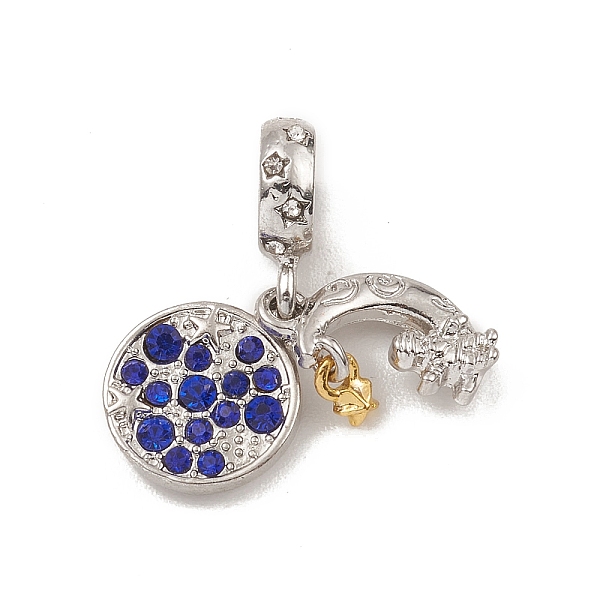 PandaHall Alloy Rhinestone European Dangle Charms, Large Hole Pendants, Flat Round and Moon, Platinum, 26mm, Hole: 4.5mm, Flat Round...
PandaHall Alloy Rhinestone European Dangle Charms, Large Hole Pendants, Flat Round and Moon, Platinum, 26mm, Hole: 4.5mm, Flat Round...