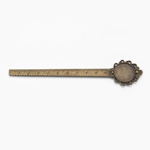 PandaHall Tibetan Style Alloy Cabochon Setting, Ruler/Bookmarks, Antique Bronze, Tray: 20mm, 137x28x3mm Alloy
PandaHall Tibetan Style Alloy Cabochon Setting, Ruler/Bookmarks, Antique Bronze, Tray: 20mm, 137x28x3mm Alloy