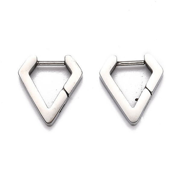 PandaHall 304 Stainless Steel Huggie Hoop Earrings, Diamond Shape, Stainless Steel Color, 14.5x13x3mm, Pin: 1mm 304 Stainless Steel Diamond
PandaHall 304 Stainless Steel Huggie Hoop Earrings, Diamond Shape, Stainless Steel Color, 14.5x13x3mm, Pin: 1mm 304 Stainless Steel Diamond