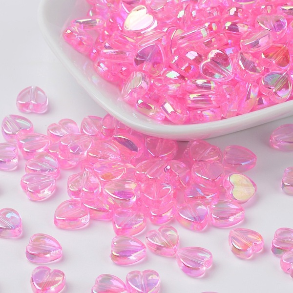 PandaHall Eco-Friendly Transparent Acrylic Beads, Heart, Pink, AB Color, about 8mm in diameter, 3mm thick, hole: 1mm Acrylic Heart Pink
PandaHall Eco-Friendly Transparent Acrylic Beads, Heart, Pink, AB Color, about 8mm in diameter, 3mm thick, hole: 1mm Acrylic Heart Pink