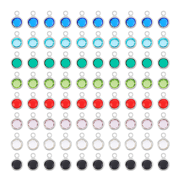 PandaHall Unicraftale 8 Color 304 Stainless Steel with Glass Charms, Faceted Flat Round, Stainless Steel Color, 9.5x6.5x2mm, Hole: 1.5mm...
PandaHall Unicraftale 8 Color 304 Stainless Steel with Glass Charms, Faceted Flat Round, Stainless Steel Color, 9.5x6.5x2mm, Hole: 1.5mm...