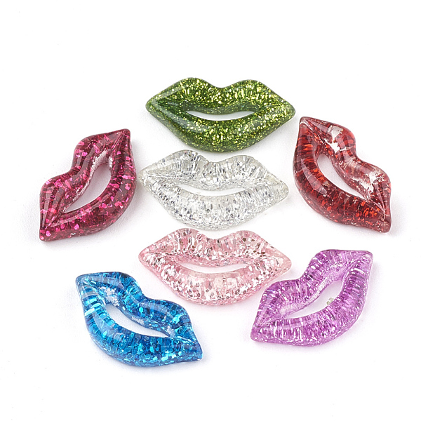PandaHall Resin Cabochons, with Glitter Powder, Lip, Mixed Color, 17x9x3.5mm Resin Lip Multicolor
PandaHall Resin Cabochons, with Glitter Powder, Lip, Mixed Color, 17x9x3.5mm Resin Lip Multicolor