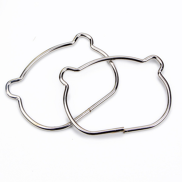 PandaHall Alloy Bag Handles, Bear Head, Bag Replacement Accessories, Platinum, 11.1x8.6x0.5cm Alloy
PandaHall Alloy Bag Handles, Bear Head, Bag Replacement Accessories, Platinum, 11.1x8.6x0.5cm Alloy