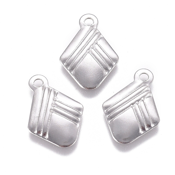 PandaHall 304 Stainless Steel Pendants, Rhombus, Stainless Steel Color, 13x9x0.5mm, Hole: 1.2mm 304 Stainless Steel Rhombus
PandaHall 304 Stainless Steel Pendants, Rhombus, Stainless Steel Color, 13x9x0.5mm, Hole: 1.2mm 304 Stainless Steel Rhombus