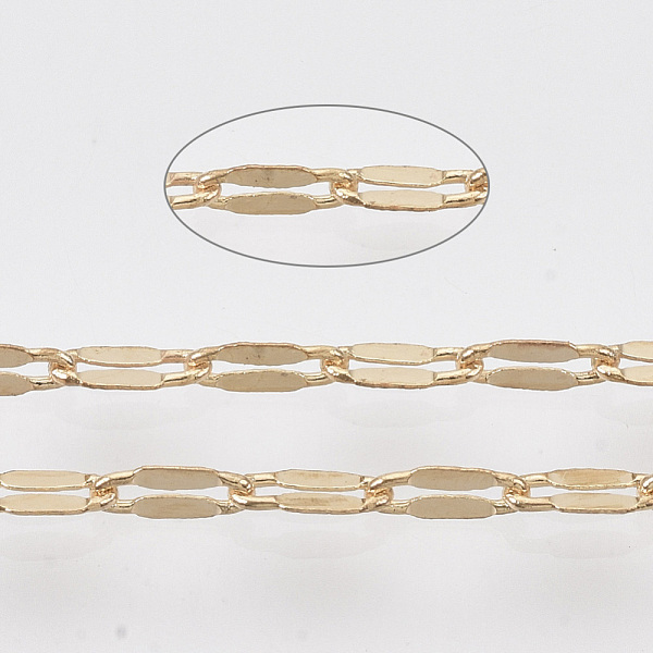 PandaHall Brass Dapped Chains, Cable Chains, Soldered, with Spool, Flat Oval, Light Gold, 5.2x2.2x0.2mm, about 39.37 Feet(12m)/roll Brass
PandaHall Brass Dapped Chains, Cable Chains, Soldered, with Spool, Flat Oval, Light Gold, 5.2x2.2x0.2mm, about 39.37 Feet(12m)/roll Brass