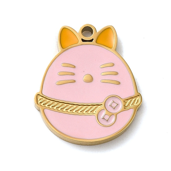PandaHall Ion Plating(IP) 304 Stainless Steel Enamel Pendants, Cat Charm, Real 18K Gold Plated, 15.5x13.5x1.5mm, Hole: 1.2mm Stainless..., Pink
PandaHall Ion Plating(IP) 304 Stainless Steel Enamel Pendants, Cat Charm, Real 18K Gold Plated, 15.5x13.5x1.5mm, Hole: 1.2mm Stainless..., Pink