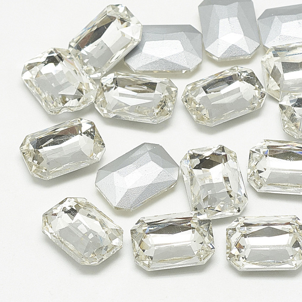 PandaHall Pointed Back Glass Rhinestone Cabochons, Faceted, Rectangle Octagon, Crystal, 10x8x3.5mm Glass Rhinestone Octagon Clear
PandaHall Pointed Back Glass Rhinestone Cabochons, Faceted, Rectangle Octagon, Crystal, 10x8x3.5mm Glass Rhinestone Octagon Clear