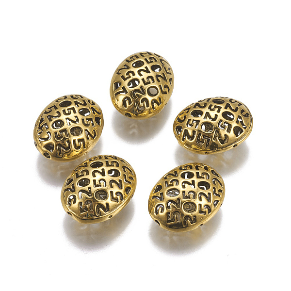 PandaHall Tibetan Style Alloy Multi-Strand Links, Oval with Number 520, Antique Golden, 22~23x17~18x10~12mm, Hole: 1.5mm Alloy Oval
PandaHall Tibetan Style Alloy Multi-Strand Links, Oval with Number 520, Antique Golden, 22~23x17~18x10~12mm, Hole: 1.5mm Alloy Oval