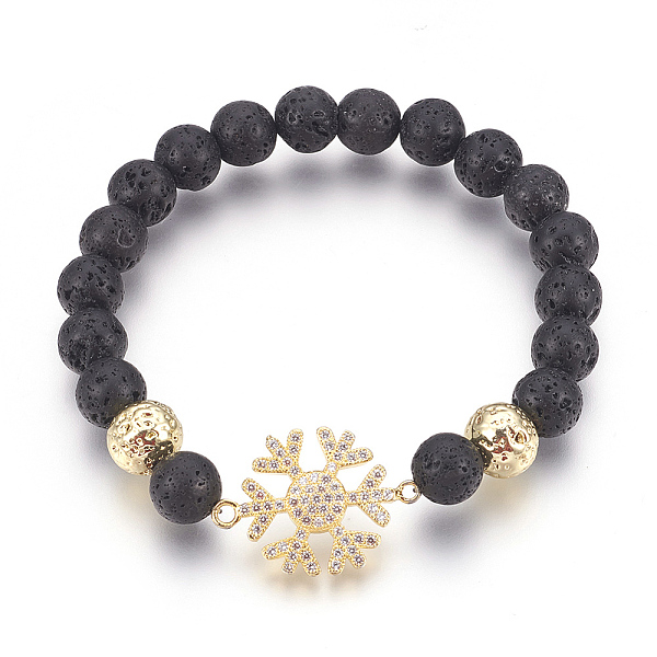 PandaHall Stretch Bracelets, with Long-Lasting Plated Electroplated Natural Lava Rock, Natural Lava Rock and Brass Cubic Zirconia Beads..., Clear
PandaHall Stretch Bracelets, with Long-Lasting Plated Electroplated Natural Lava Rock, Natural Lava Rock and Brass Cubic Zirconia Beads..., Clear