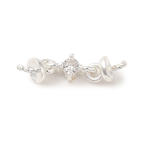 PandaHall Brass Micro Pave Cubic Zirconia Peg Bails, Silver, 17.5x3.5x3.5mm, Pin: 1mm Brass+Cubic Zirconia Clear
PandaHall Brass Micro Pave Cubic Zirconia Peg Bails, Silver, 17.5x3.5x3.5mm, Pin: 1mm Brass+Cubic Zirconia Clear
