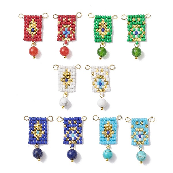 PandaHall 2Pcs 2 Style Handmade MIYUKI Round Rocailles Seed Loom Pattern, Rectangle with Hamsa Hand Pendants, Mixed Color, 28~30x18~19x6.5mm..., Multicolor
PandaHall 2Pcs 2 Style Handmade MIYUKI Round Rocailles Seed Loom Pattern, Rectangle with Hamsa Hand Pendants, Mixed Color, 28~30x18~19x6.5mm..., Multicolor