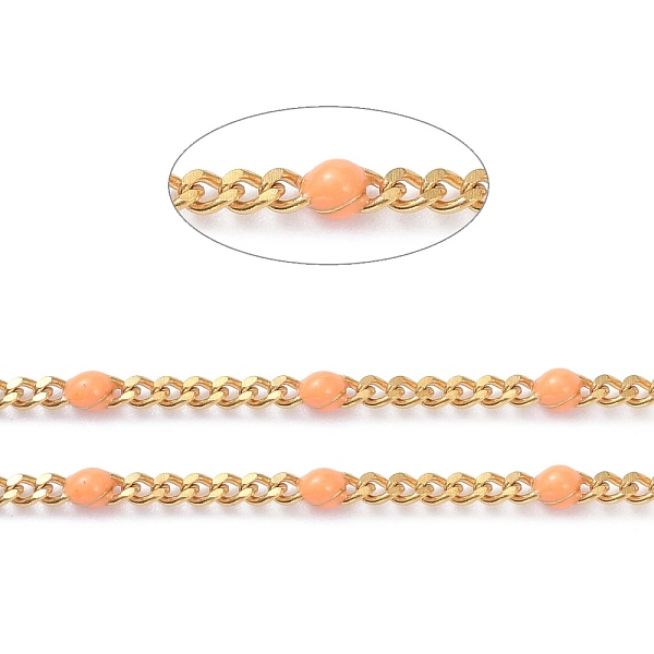 PandaHall Ion Plating(IP) 304 Stainless Steel Enamel Curb Chains, with Spool, Soldered, Faceted, Beige, 2.5x2x0.8mm, 32.80Feet/roll..., Yellow
PandaHall Ion Plating(IP) 304 Stainless Steel Enamel Curb Chains, with Spool, Soldered, Faceted, Beige, 2.5x2x0.8mm, 32.80Feet/roll..., Yellow