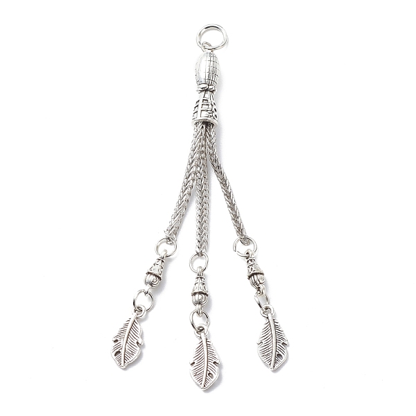 PandaHall Tibetan Style Alloy Curb Chain Tassel Big Pendants, Antique Silver & Platinum, Antique Silver & Platinum, 82x2mm, Hole: 5mm...
PandaHall Tibetan Style Alloy Curb Chain Tassel Big Pendants, Antique Silver & Platinum, Antique Silver & Platinum, 82x2mm, Hole: 5mm...