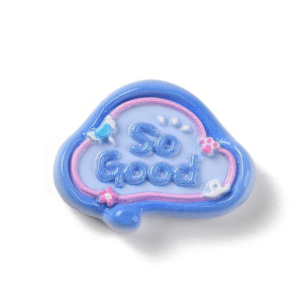 PandaHall Cloud Cartoon Word So Good Opaque Resin Decoden Cabochons, Blue, 23x29.5x7.5mm Resin Cloud Blue
PandaHall Cloud Cartoon Word So Good Opaque Resin Decoden Cabochons, Blue, 23x29.5x7.5mm Resin Cloud Blue