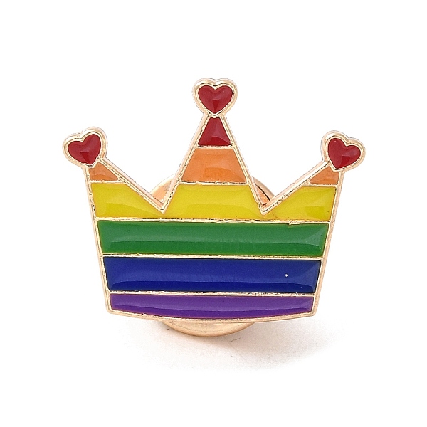 PandaHall Pride Rainbow Theme Enamel Pins, Light Gold Alloy Badge for Backpack Clothes, Colorful, Crown, 16x20x1.5mm Alloy+Enamel Crown
PandaHall Pride Rainbow Theme Enamel Pins, Light Gold Alloy Badge for Backpack Clothes, Colorful, Crown, 16x20x1.5mm Alloy+Enamel Crown