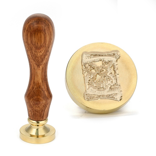 PandaHall Brass Retro Wax Sealing Stamp, with Wooden Handle for Post Decoration DIY Card Making, Ocean Themed Pattern, 90x25.5mm Brass...
PandaHall Brass Retro Wax Sealing Stamp, with Wooden Handle for Post Decoration DIY Card Making, Ocean Themed Pattern, 90x25.5mm Brass...