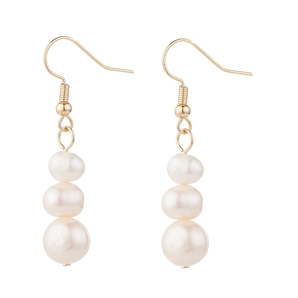 PandaHall Natural Pearl Beads Dangle Earrings for Women, Golden, 43.5mm, Pin: 0.5mm Pearl
PandaHall Natural Pearl Beads Dangle Earrings for Women, Golden, 43.5mm, Pin: 0.5mm Pearl