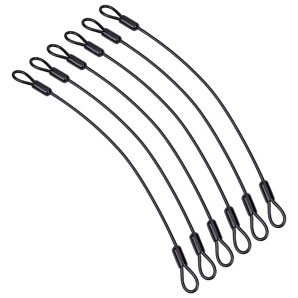 PandaHall GORGECRAFT 6-Pack Stainless Steel Wire Rope Lanyard Cable Tether Safety Strap Iron Safety Cable Wire with Double Looped Ends..., Black
PandaHall GORGECRAFT 6-Pack Stainless Steel Wire Rope Lanyard Cable Tether Safety Strap Iron Safety Cable Wire with Double Looped Ends..., Black