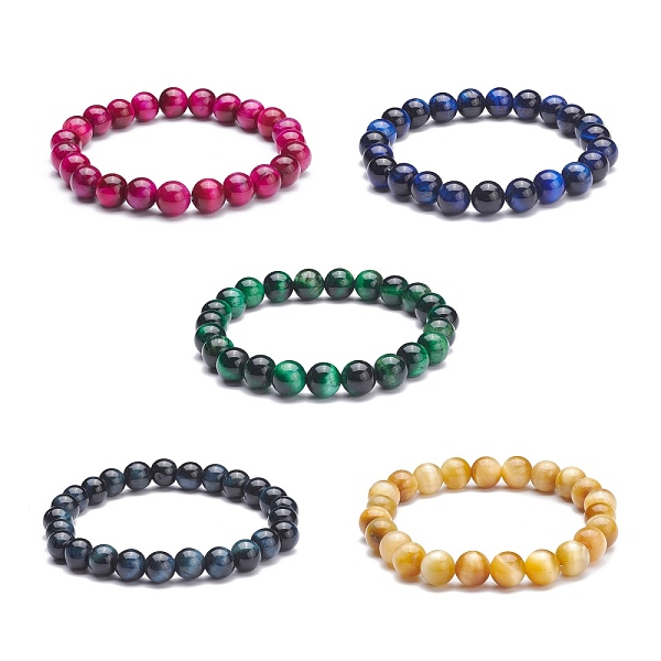 PandaHall 8.5mm Round Dyed Natural Tiger Eye Beads Stretch Bracelet for Girl Women, Mixed Color, Inner Diameter: 2 inch(5.2cm), Beads: 8.5mm..., Multicolor
PandaHall 8.5mm Round Dyed Natural Tiger Eye Beads Stretch Bracelet for Girl Women, Mixed Color, Inner Diameter: 2 inch(5.2cm), Beads: 8.5mm..., Multicolor