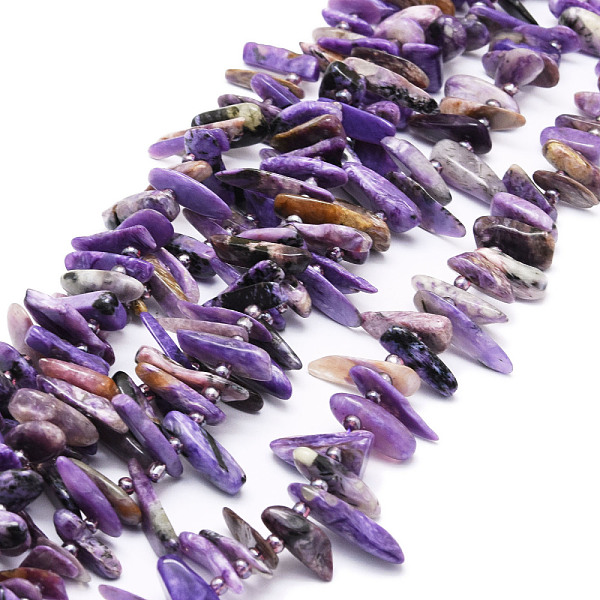 PandaHall Natural Charoite Beads Strands, Nuggets, 9.5~30x4.5~7.5x1.5~5mm, Hole: 0.8mm, about 80pcs/strand, 15.75 inch(40cm) Charoite...
PandaHall Natural Charoite Beads Strands, Nuggets, 9.5~30x4.5~7.5x1.5~5mm, Hole: 0.8mm, about 80pcs/strand, 15.75 inch(40cm) Charoite...