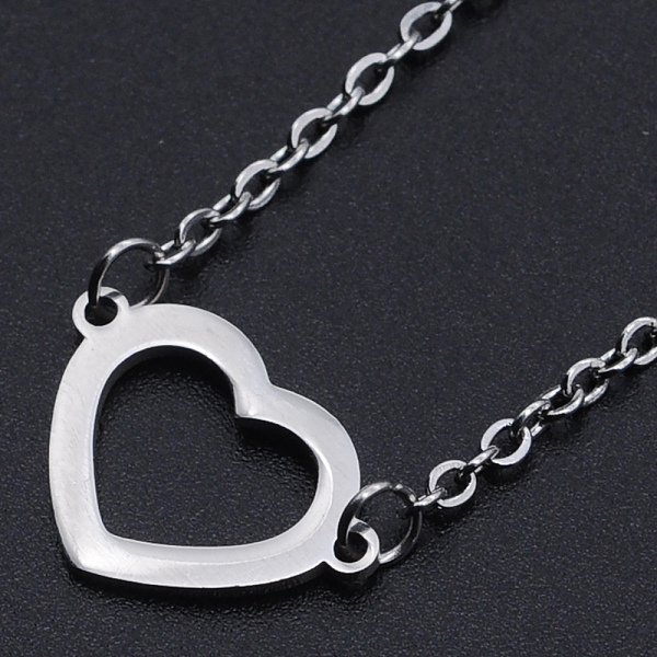 PandaHall 201 Stainless Steel Pendants Necklaces, with Cable Chains and Lobster Claw Clasps, Heart, Stainless Steel Color, 16.92 inch(43cm)...
PandaHall 201 Stainless Steel Pendants Necklaces, with Cable Chains and Lobster Claw Clasps, Heart, Stainless Steel Color, 16.92 inch(43cm)...