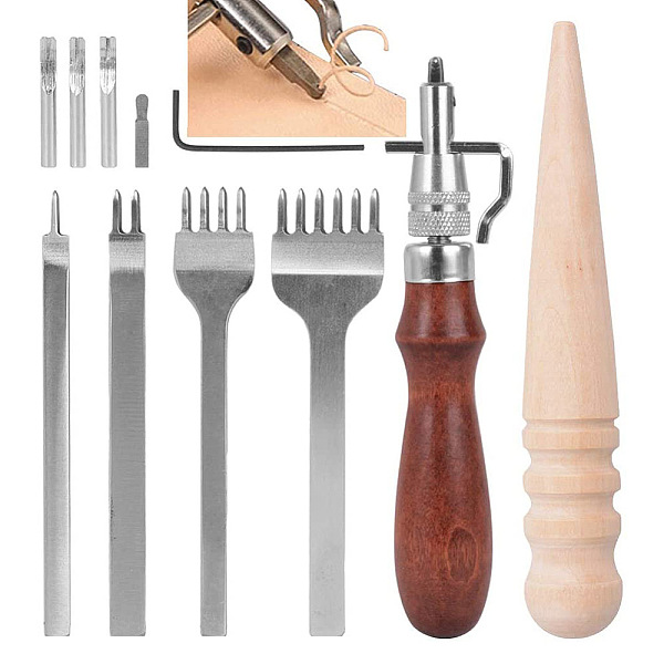 PandaHall High Carbon Steel Leather Crafting Tools, with Wood, Leather Working Tools Kit, for Stitching Punching Cutting Sewing Leather...
PandaHall High Carbon Steel Leather Crafting Tools, with Wood, Leather Working Tools Kit, for Stitching Punching Cutting Sewing Leather...