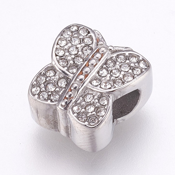 PandaHall 304 Stainless Steel European Beads, Large Hole Beads, with Rhinestone, Butterfly, Crystal, 12x12x8mm, Hole: 4mm Stainless..., Clear
PandaHall 304 Stainless Steel European Beads, Large Hole Beads, with Rhinestone, Butterfly, Crystal, 12x12x8mm, Hole: 4mm Stainless..., Clear